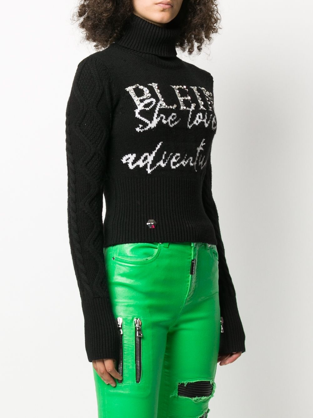 roll-neck logo jumper - 3