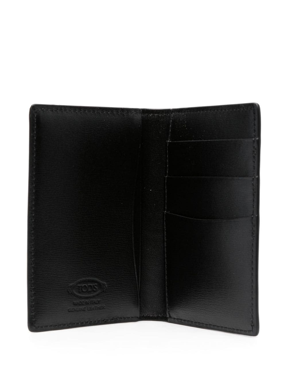 logo-plaque leather wallet - 3