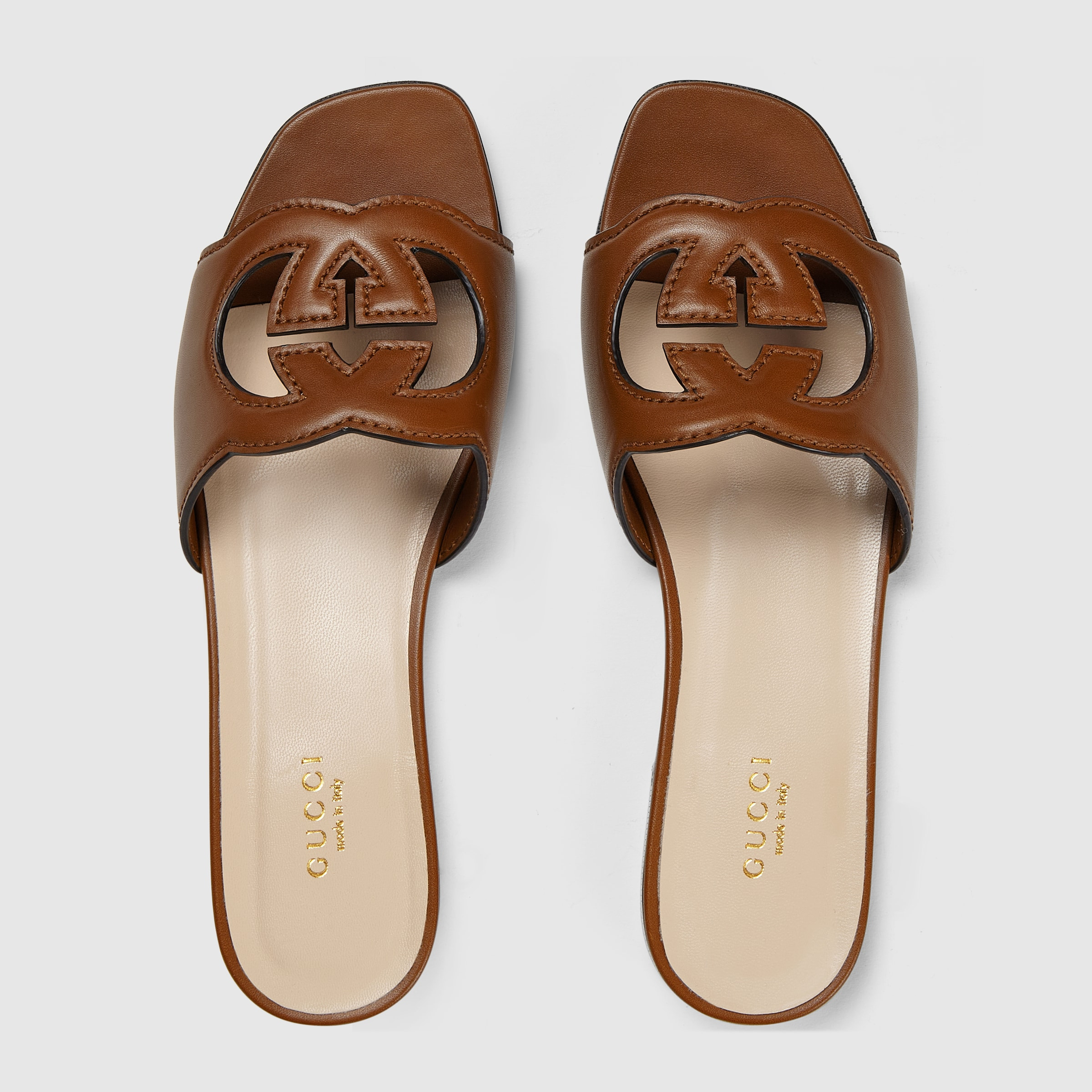 Women's Interlocking G cut-out slide sandal - 5