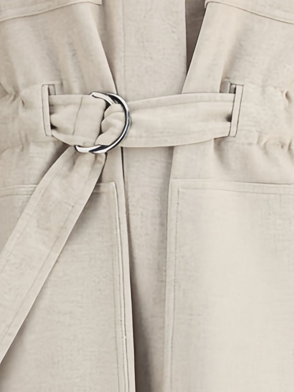 belted flap-pocket coat - 4