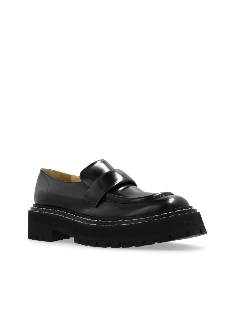 lug-sole leather loafers - 4