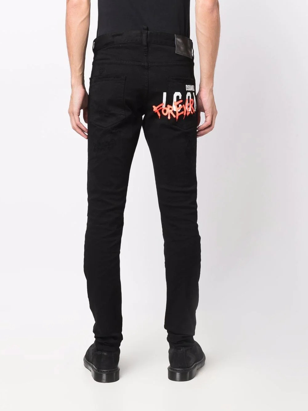 logo-print skinny jeans - 4