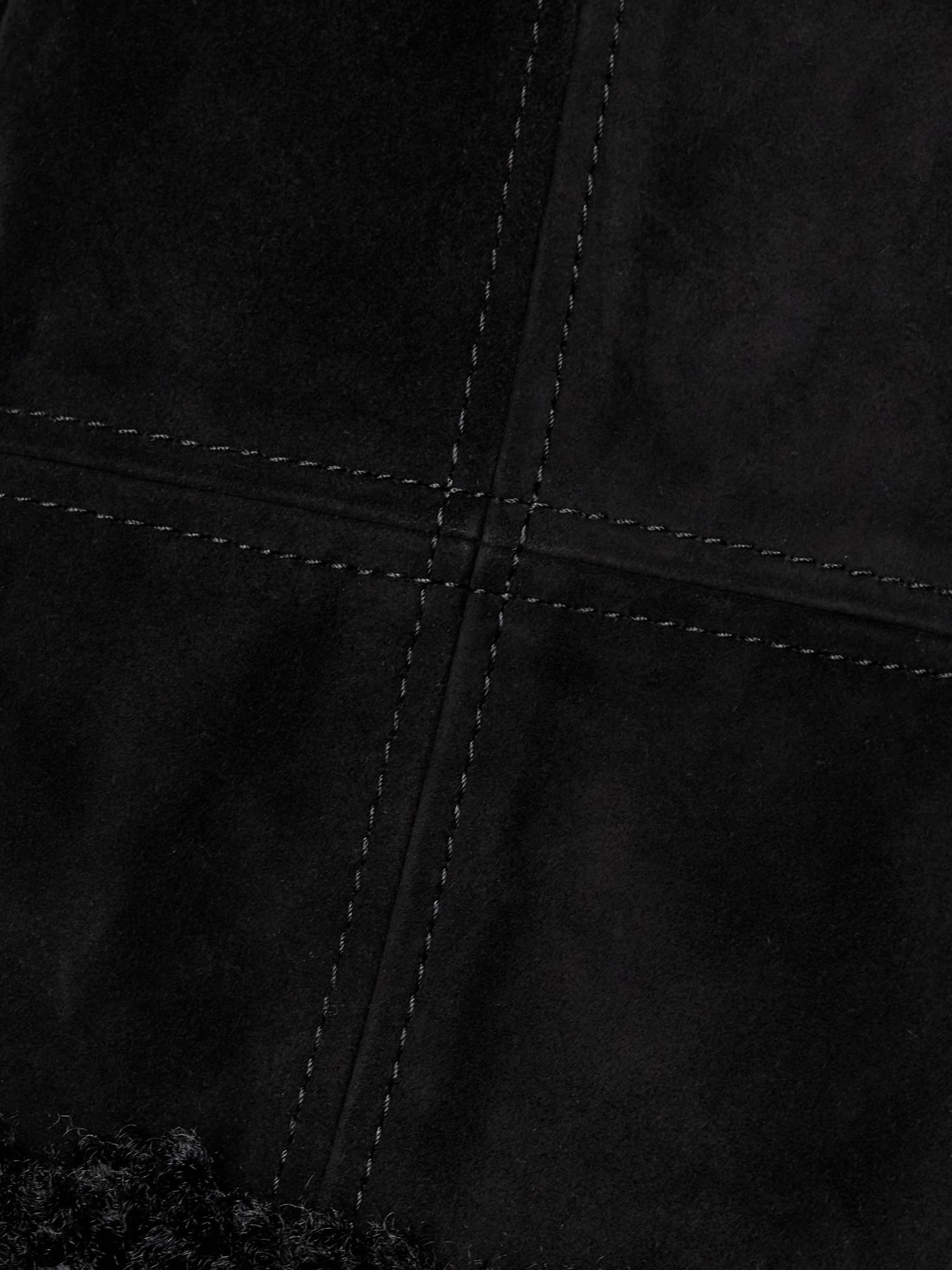 Salty Air suede and recycled-fleece vest Black - 4