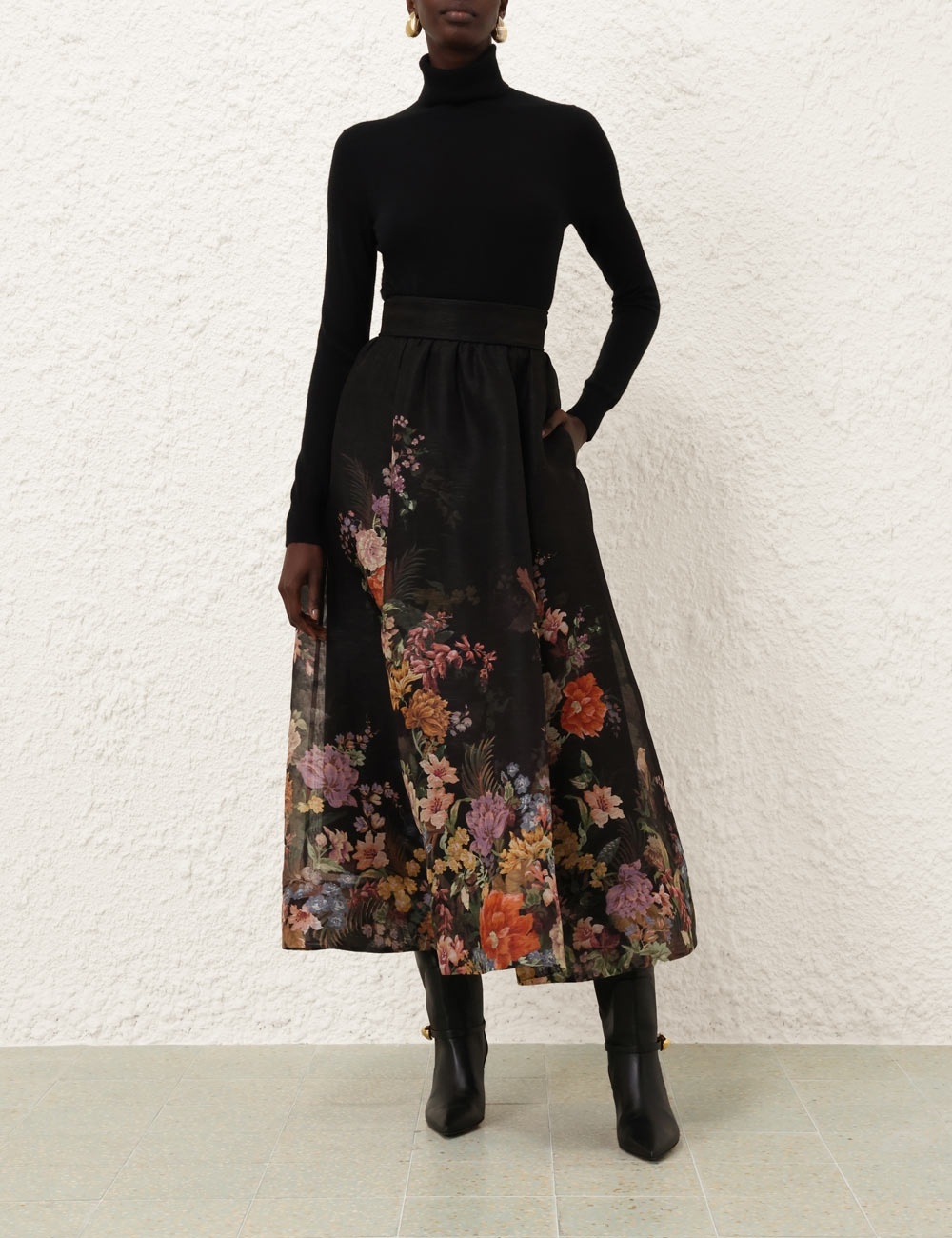 PAVILION GATHERED MIDI SKIRT - 7