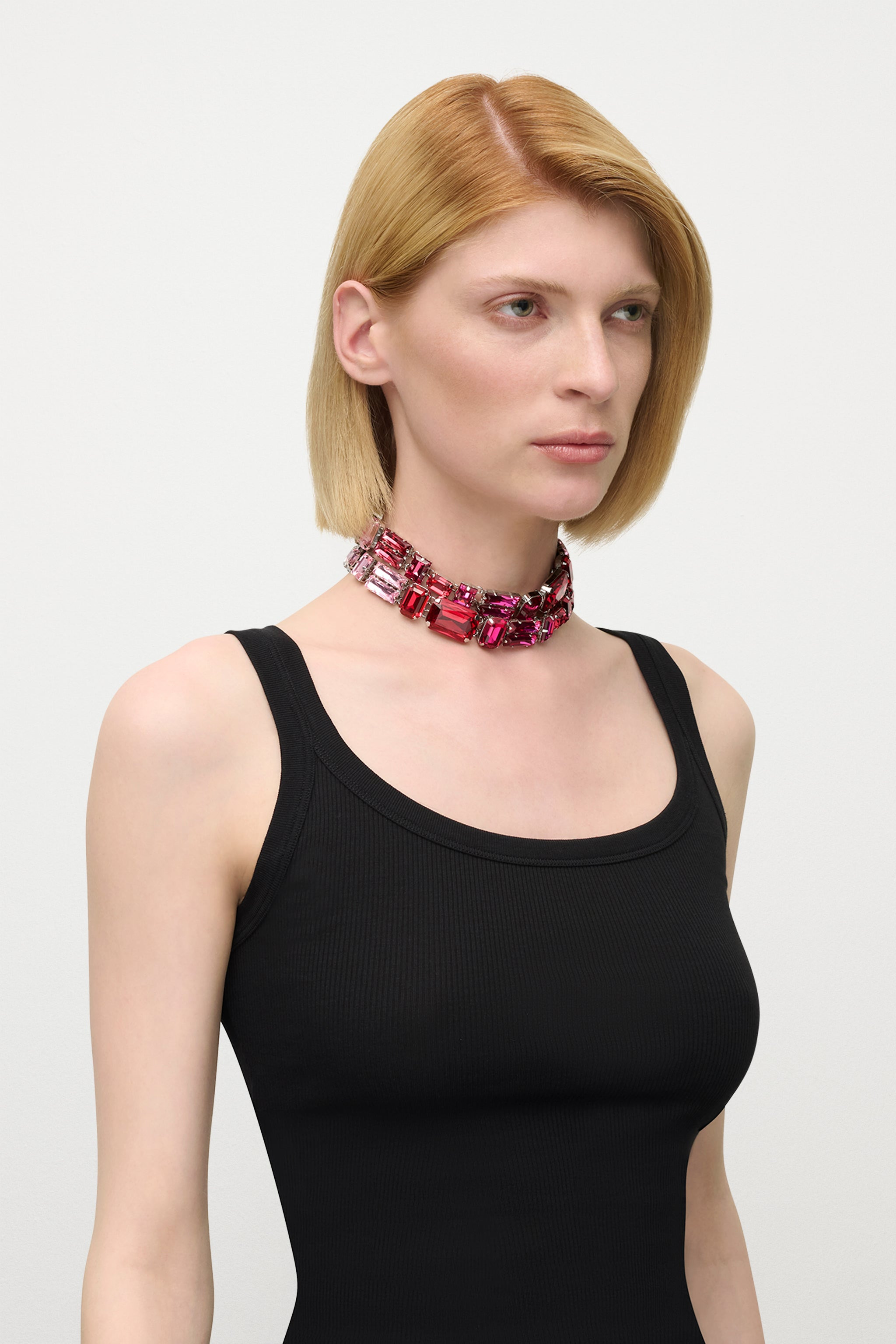 OMBRE CRYSTAL CLUSTER CHOKER NECKLACE - 3