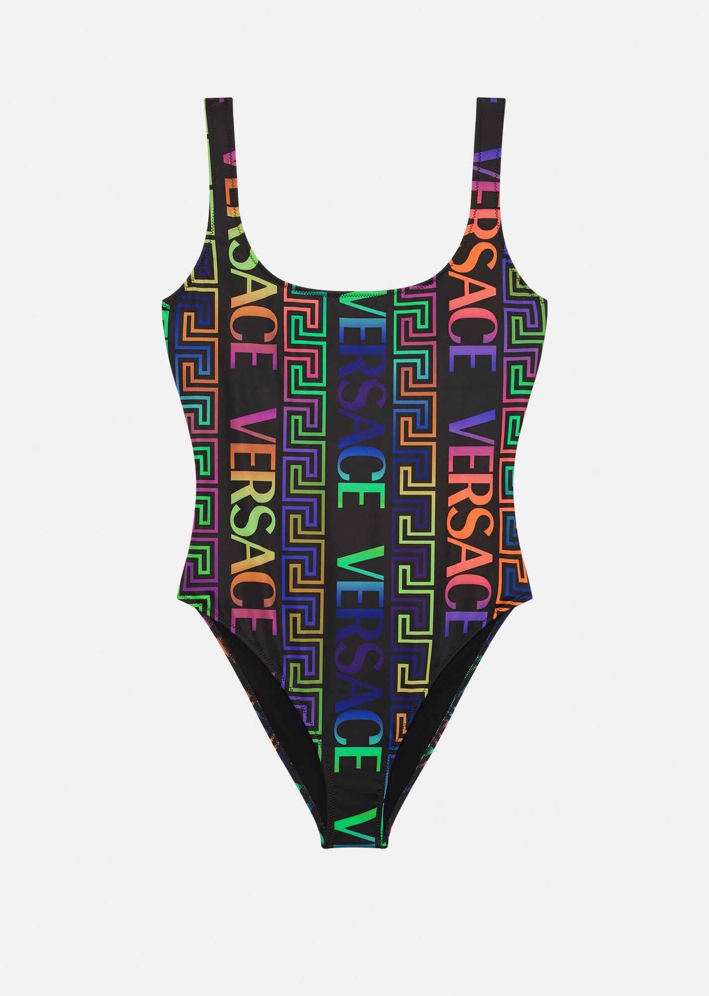 Greca Neon Print One-Piece Swimsuit - 1