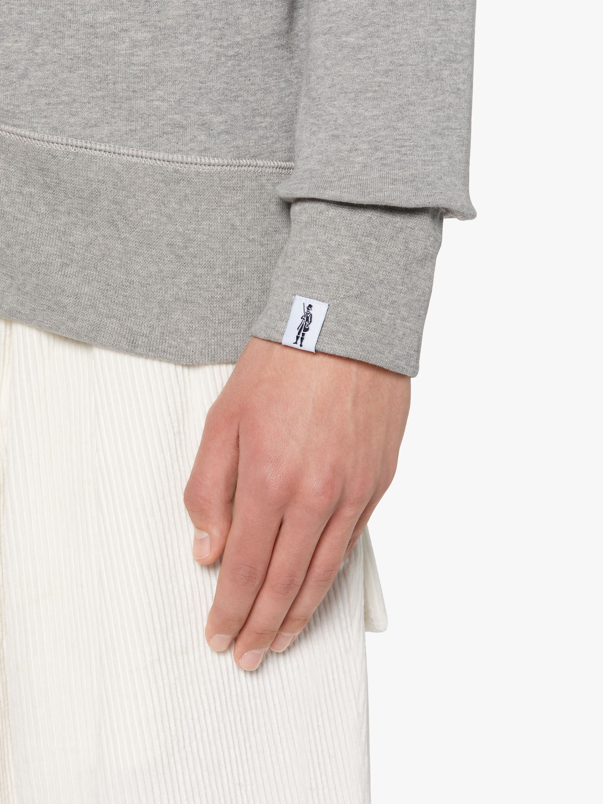 GREY X NAVY COTTON HOODED SWEATSHIRT | GJM-208 - 6