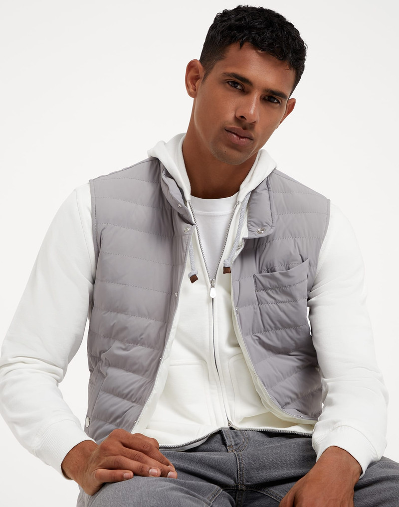 Bonded nylon lightweight down vest 4