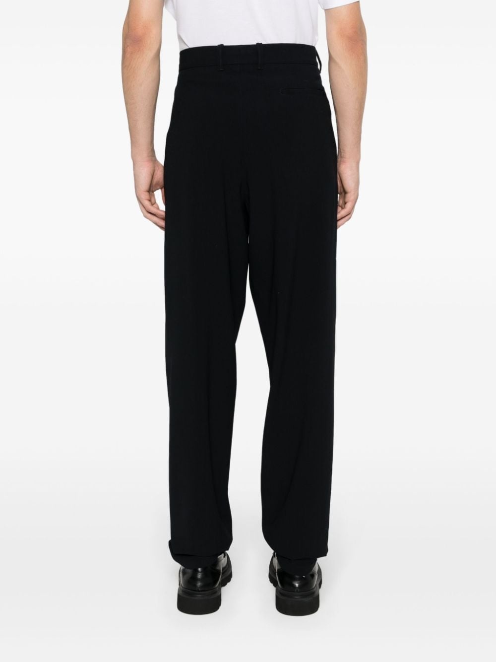 wool tapered trousers - 4