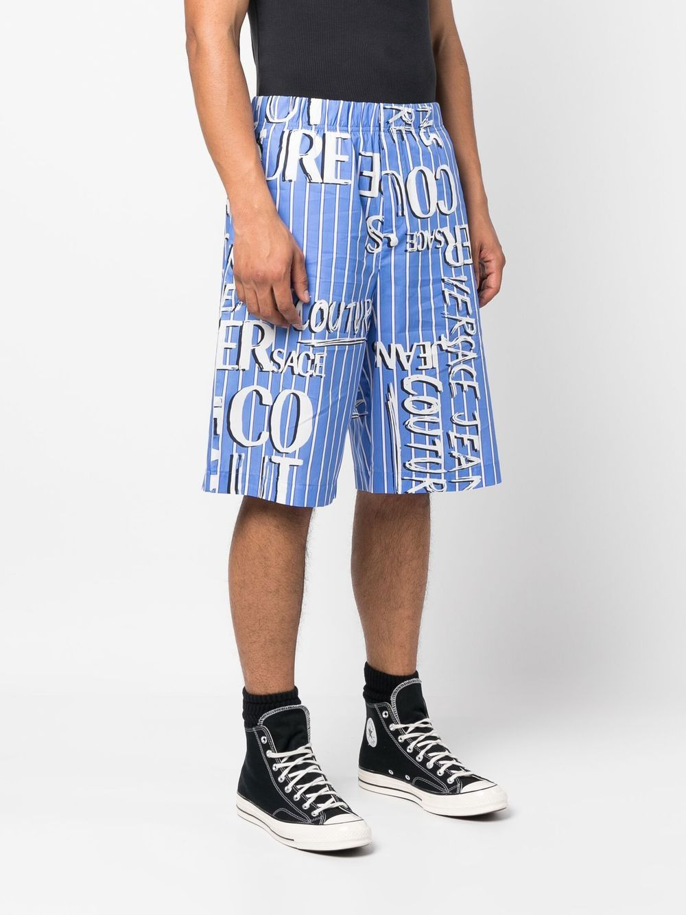 logo-print cotton shorts - 3