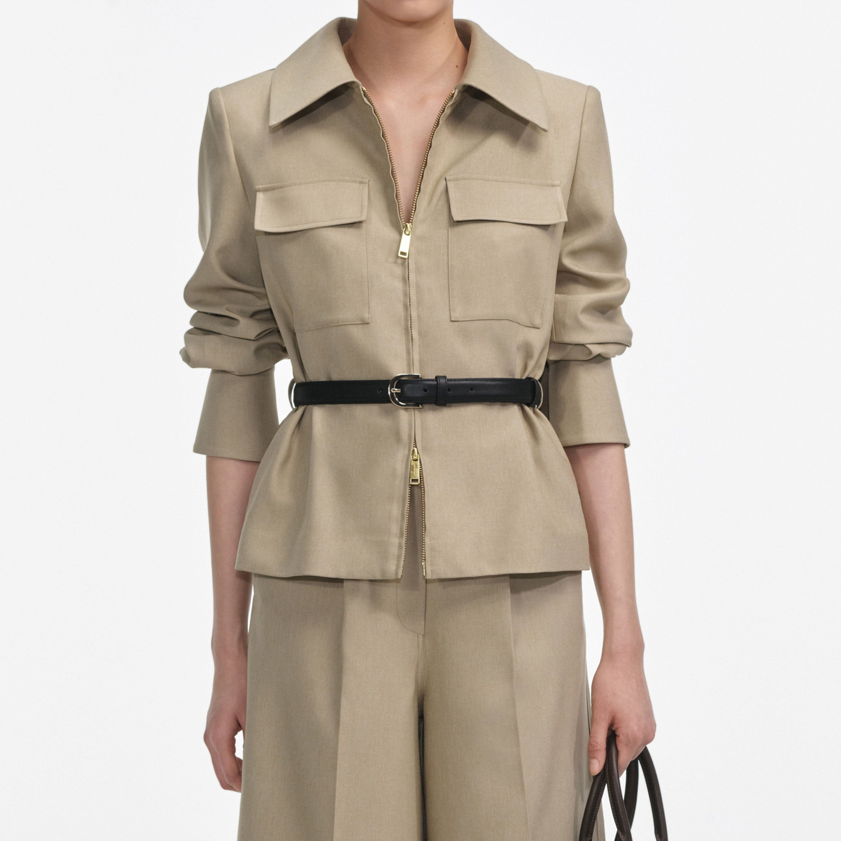 Beige Twill Playsuit - 4