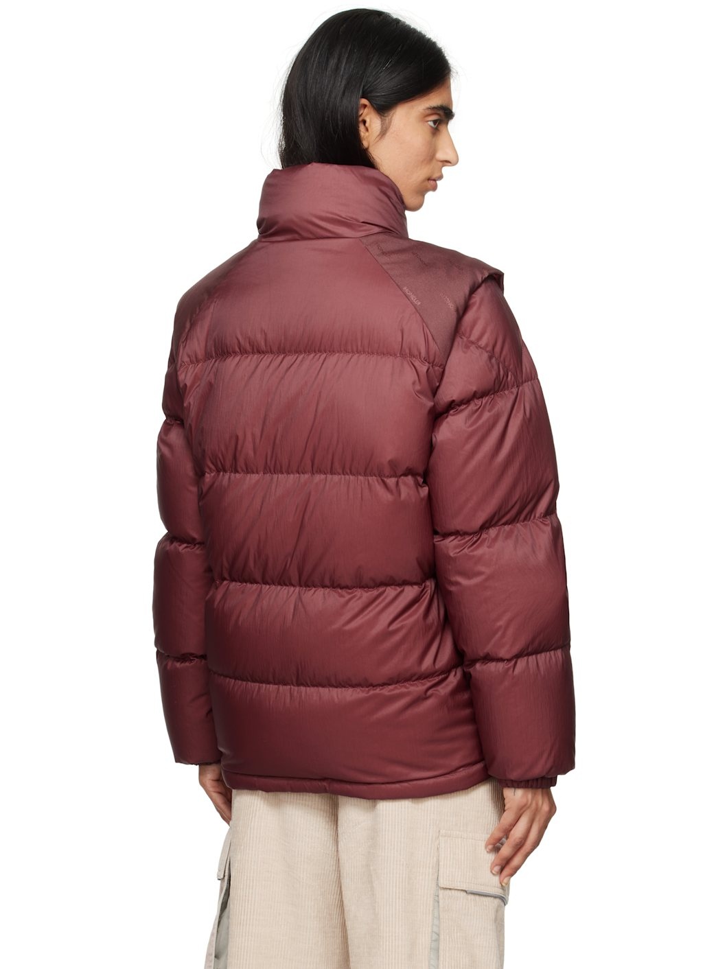 Burgundy Verone Short Reversible Down Jacket - 3
