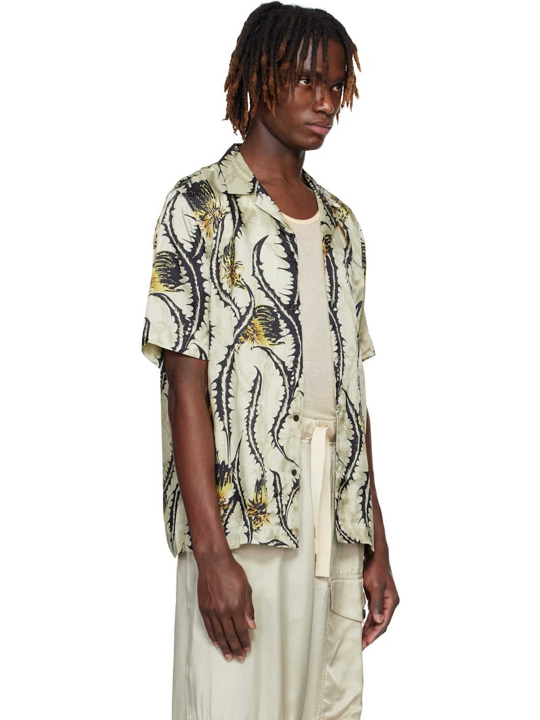 Yellow Boxy Viscose Shirt - 2