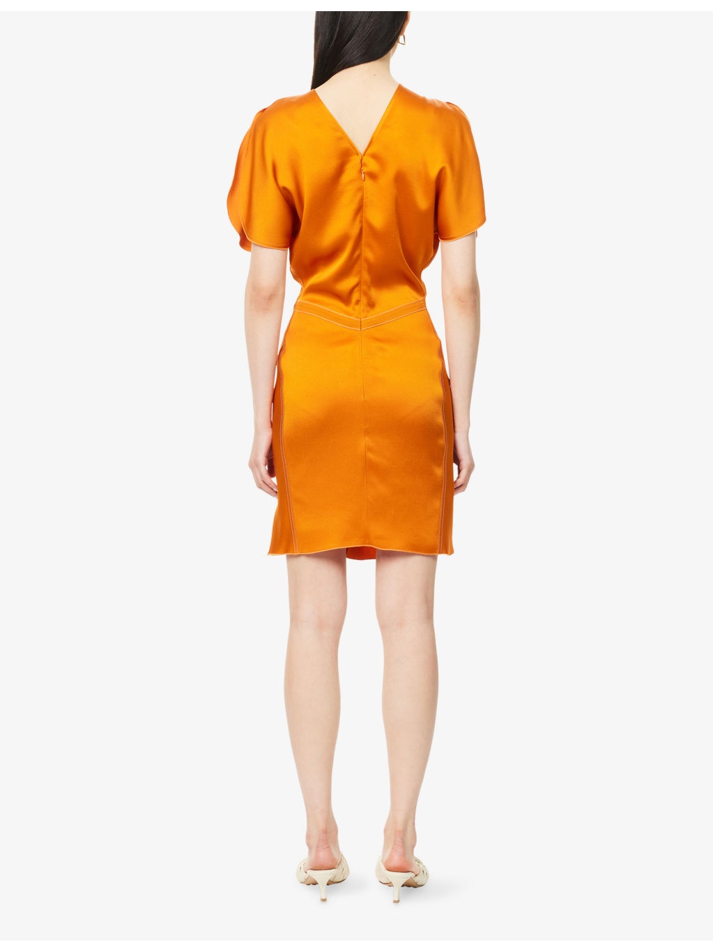 Ruched Regular-Fit Woven Mini Dress - 4