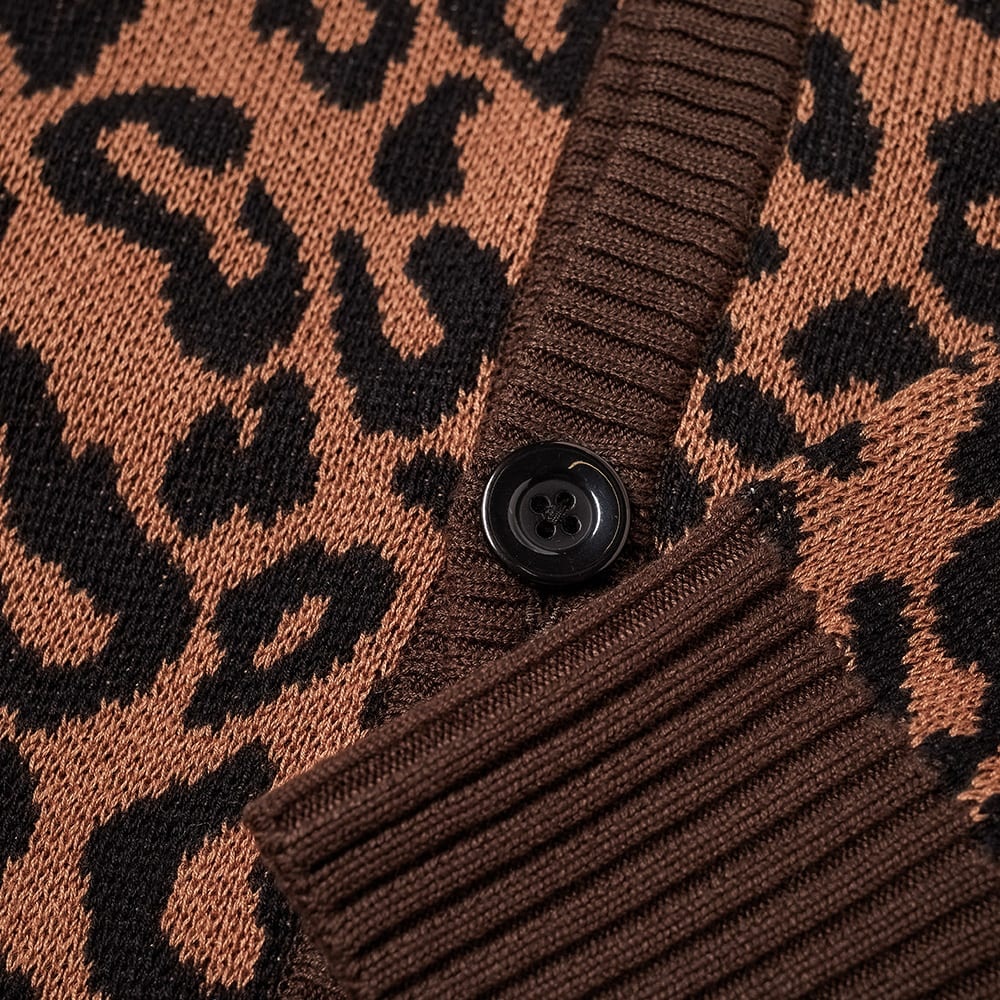 Wacko Maria Leopard Jacquard Cardigan - 3