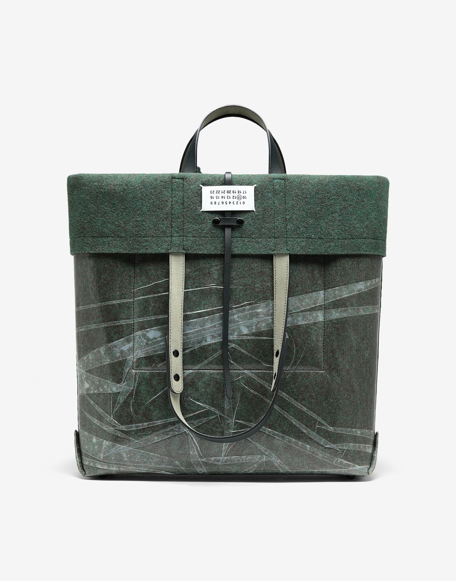 Felt wet look tote bag - 3