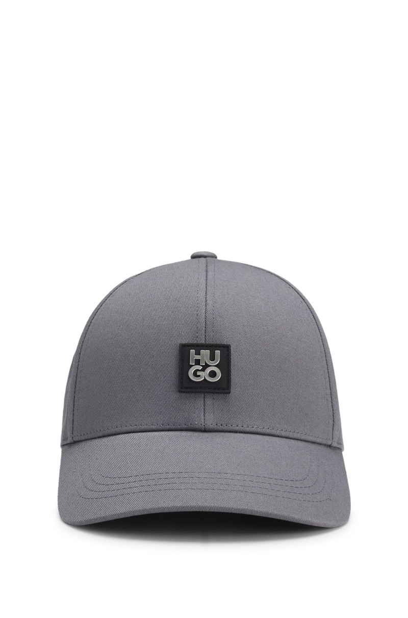 HUGO COTTON-TWILL CAP WITH STACKED LOGO outlook