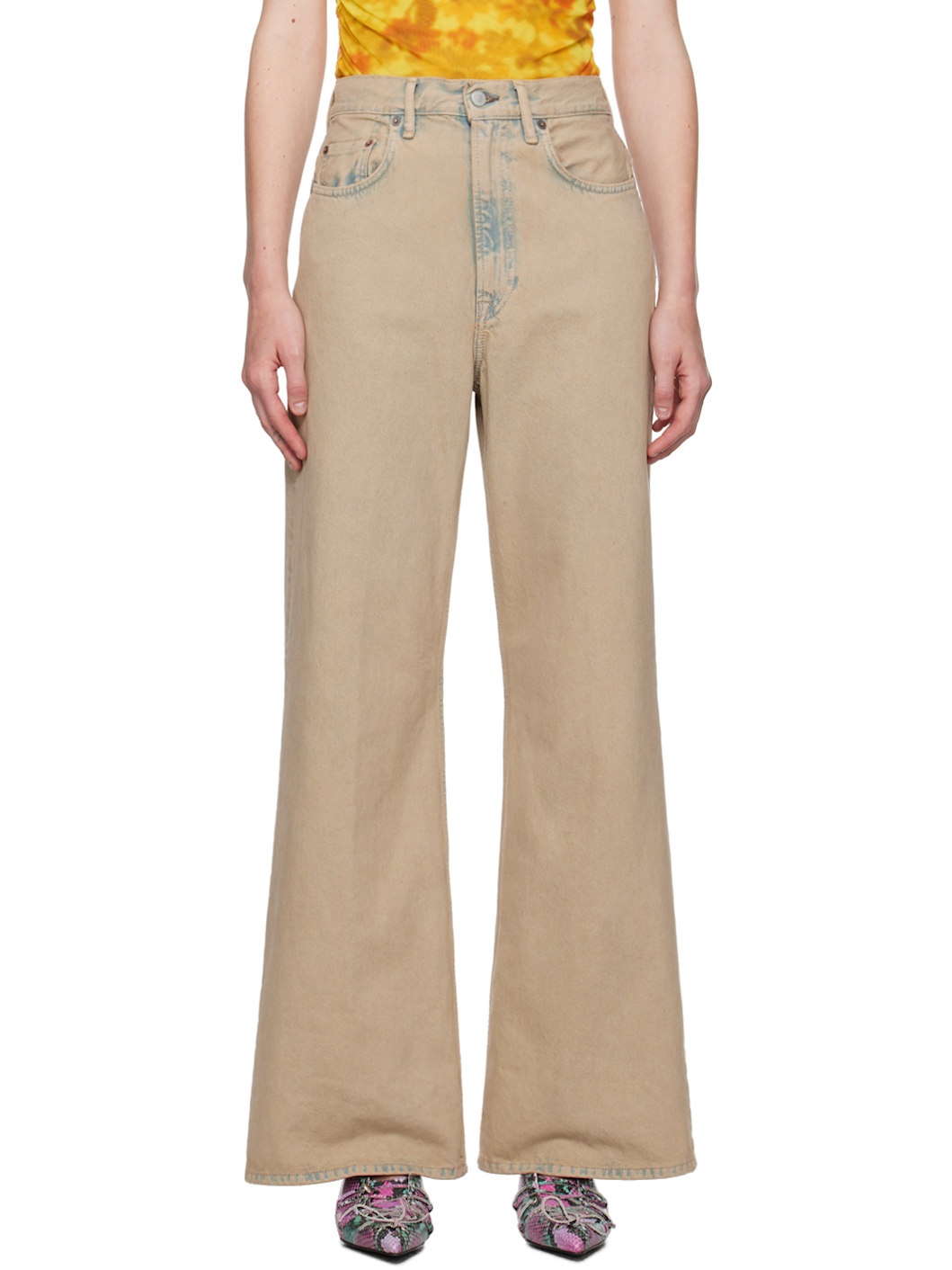 Beige Relaxed Fit 2022 Jeans - 1