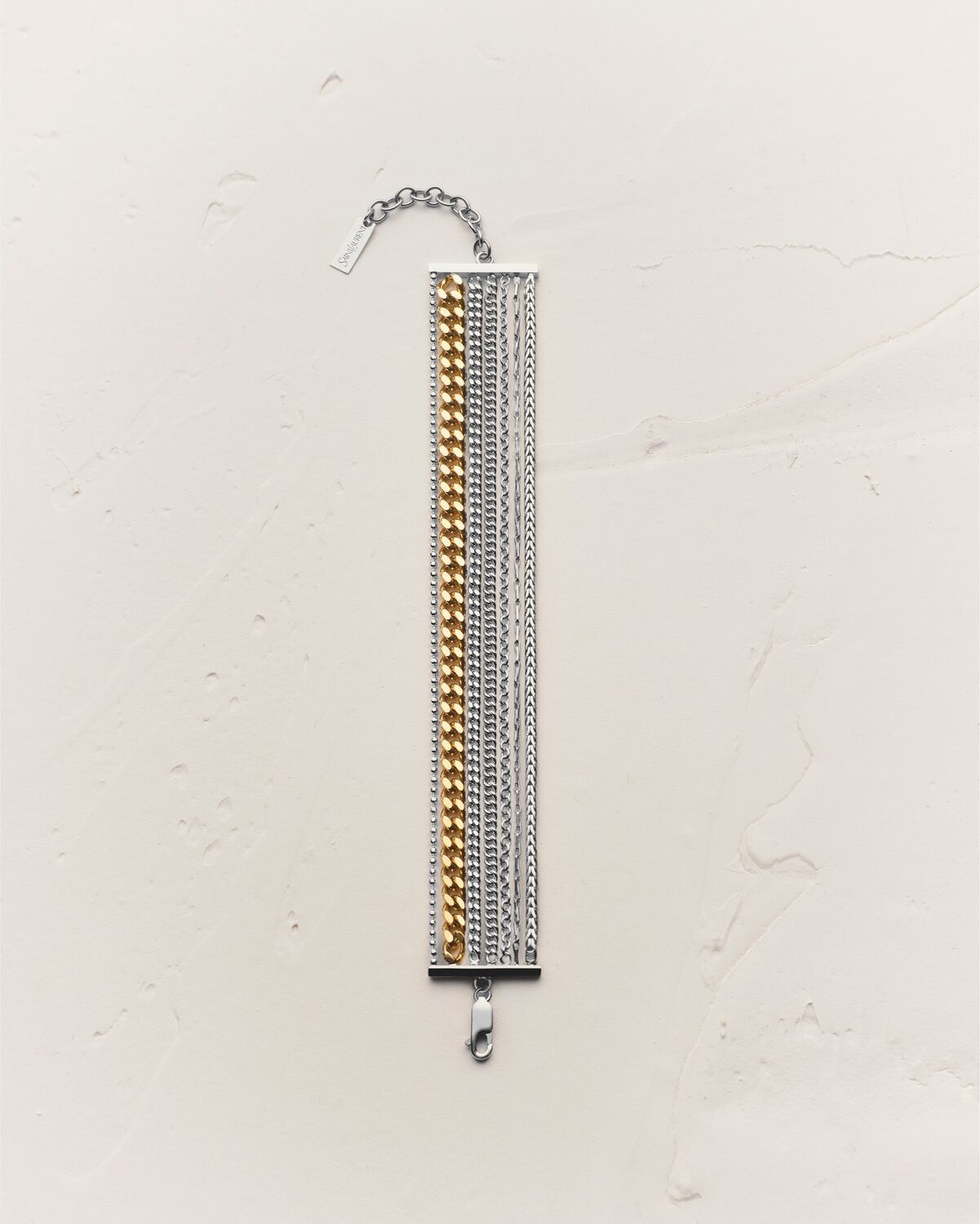 MULTI-CHAIN BRACELET IN 18K GREY GOLD AND 18K YELLOW GOLD - 1