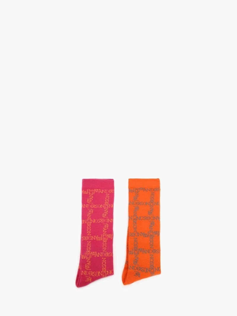 JW Anderson LONG SOCKS WITH LOGO GRID - BUNDLE outlook