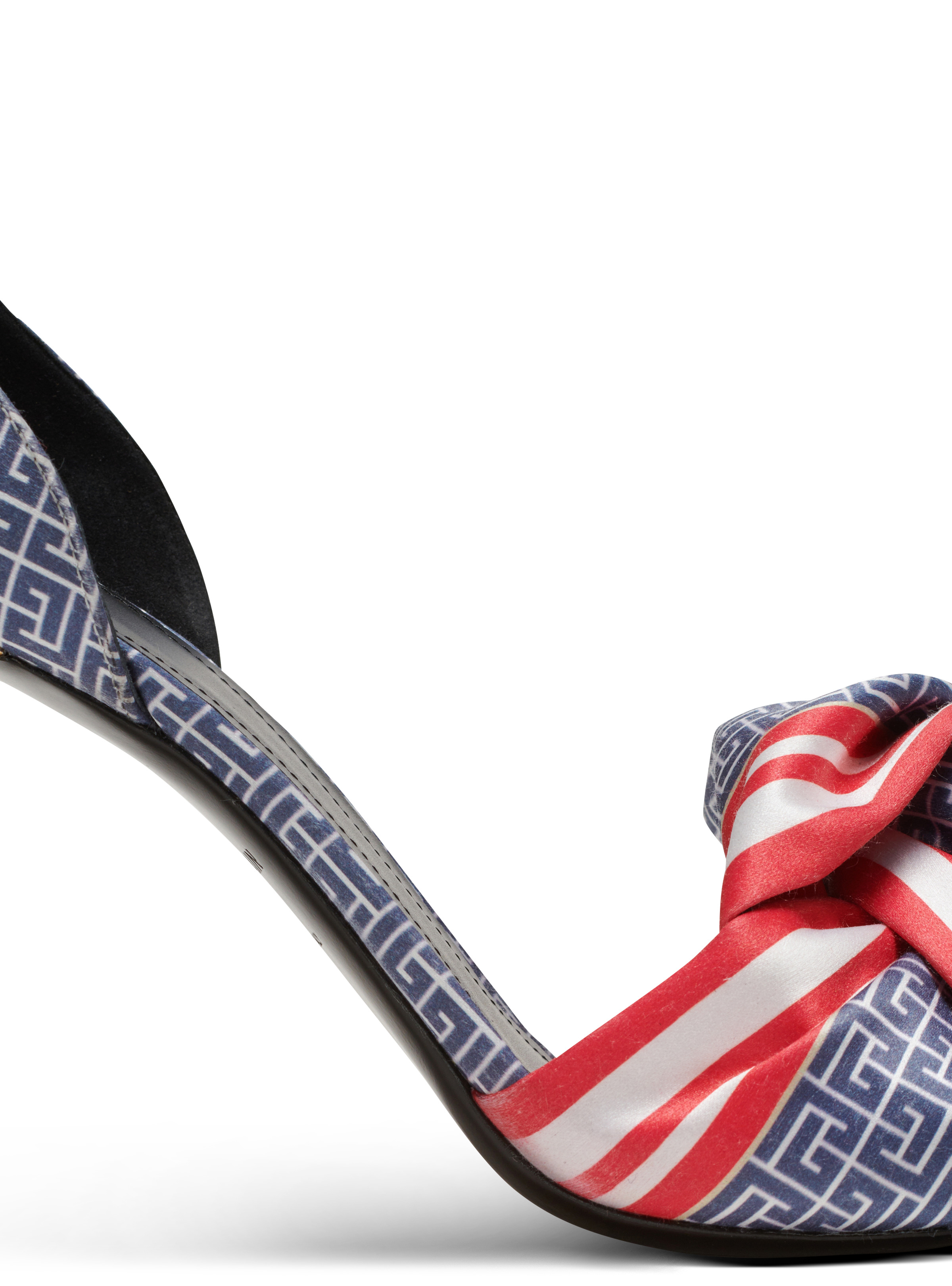 Uma monogrammed scarf sandals - 7