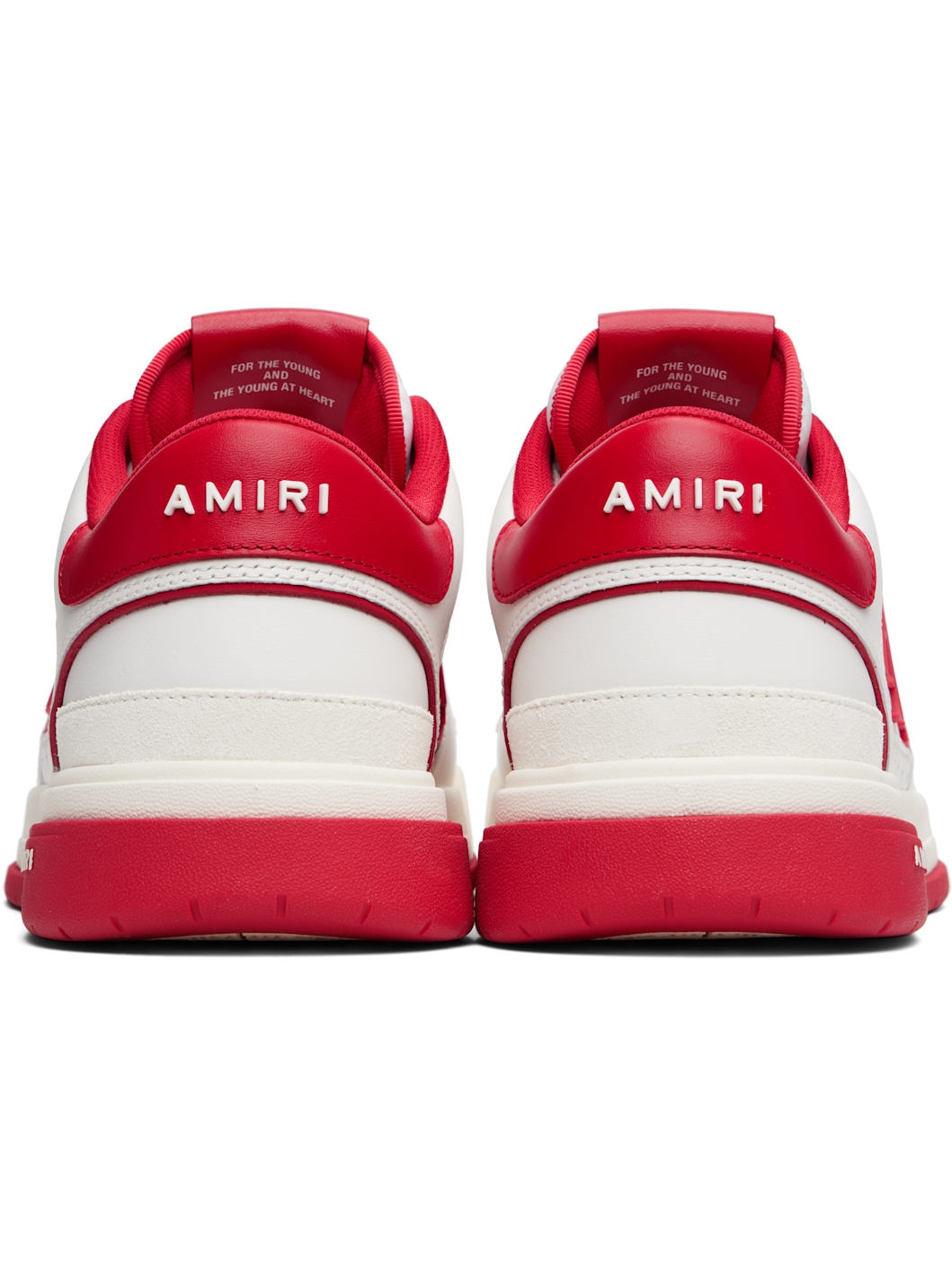 White & Red Classic Low Sneakers - 2