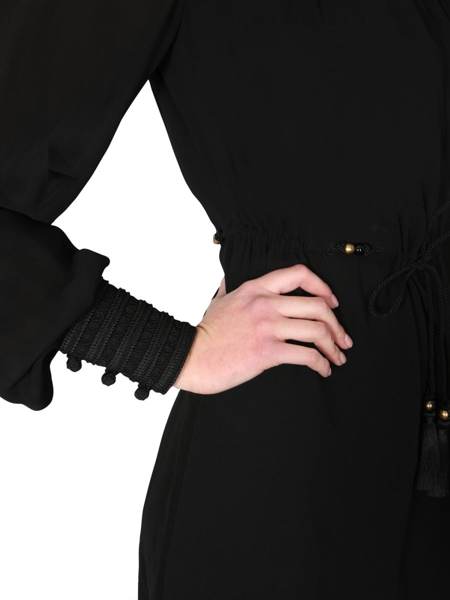 Saint Laurent Women Long Sleeved Dress - 4