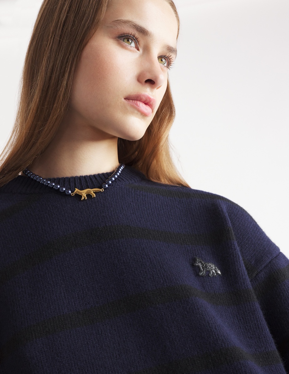 FESTIVE BABY FOX PATCH STRIPPED JUMPER - 4