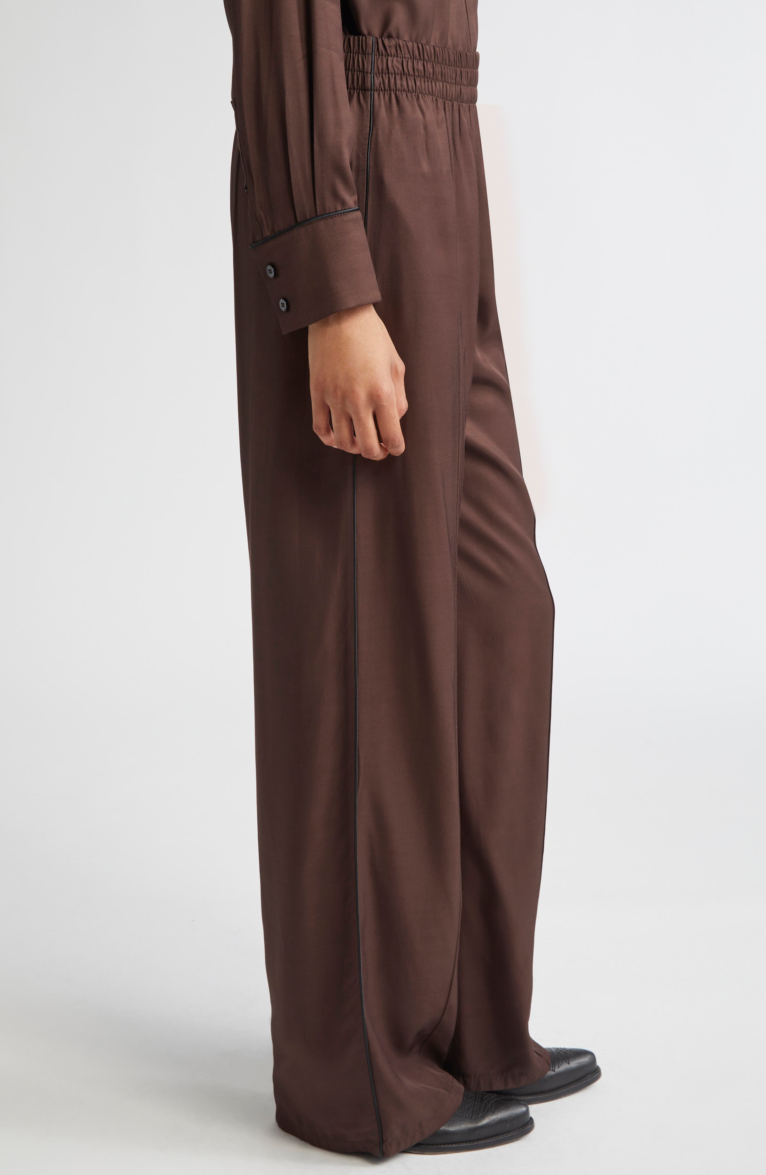 Golden Goose Journey Fluid Track Pants in Coffee Bean at Nordstrom - 4