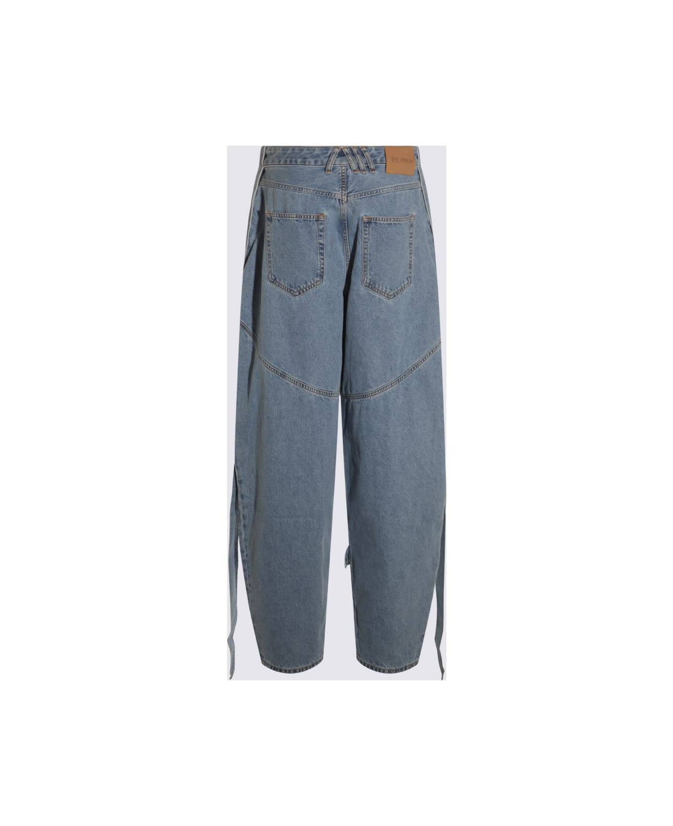 Blue Cotton Denim Jeans - 2