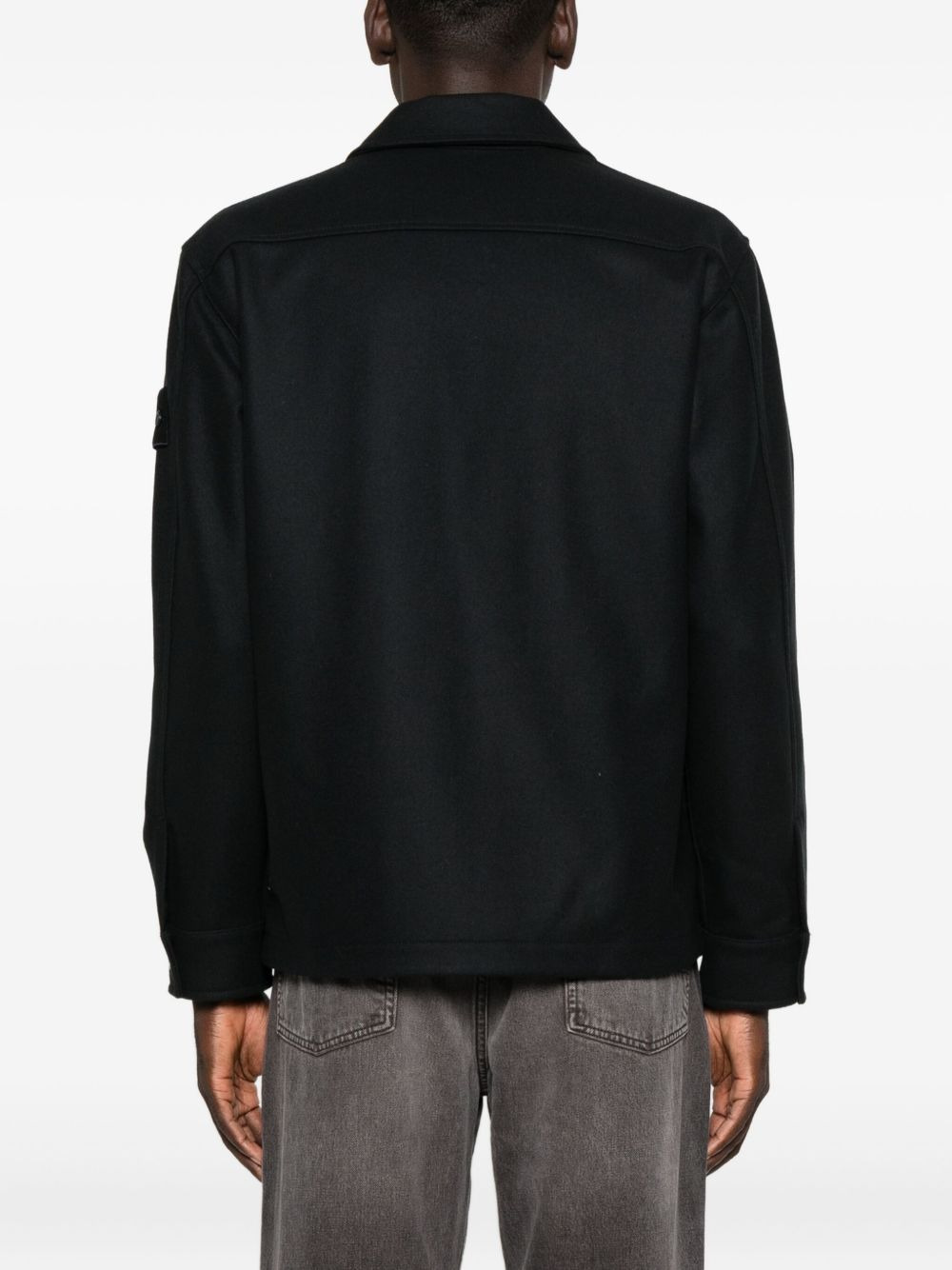 PATCH-POCKET WOOL SHIRT - 4