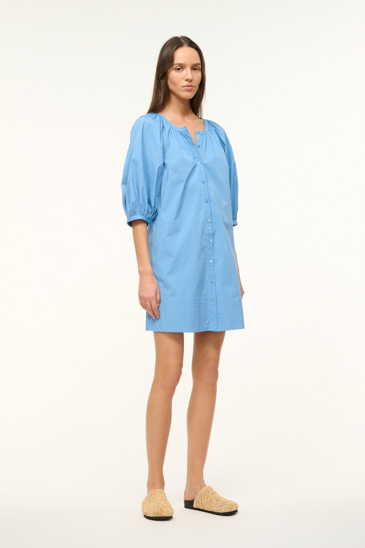 STAUD MINI VINCENT DRESS AZURE - 4