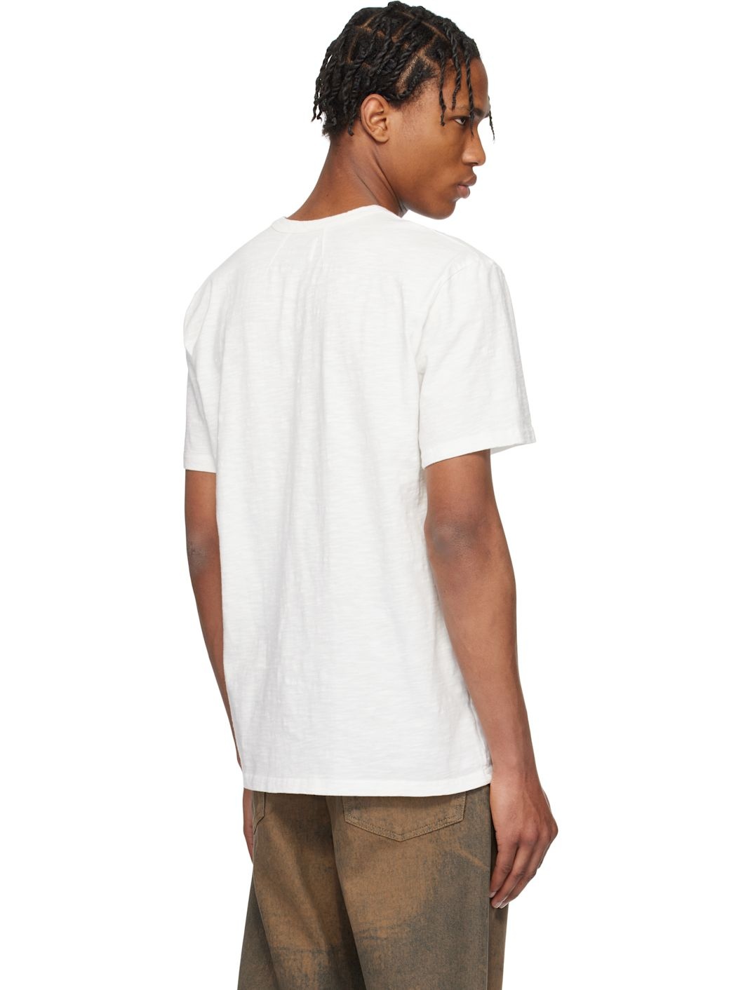 White '' Logo Slub T-shirt - 3