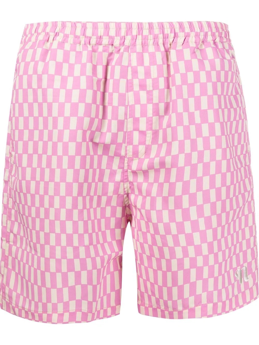 checkerboard-print swim shorts - 1