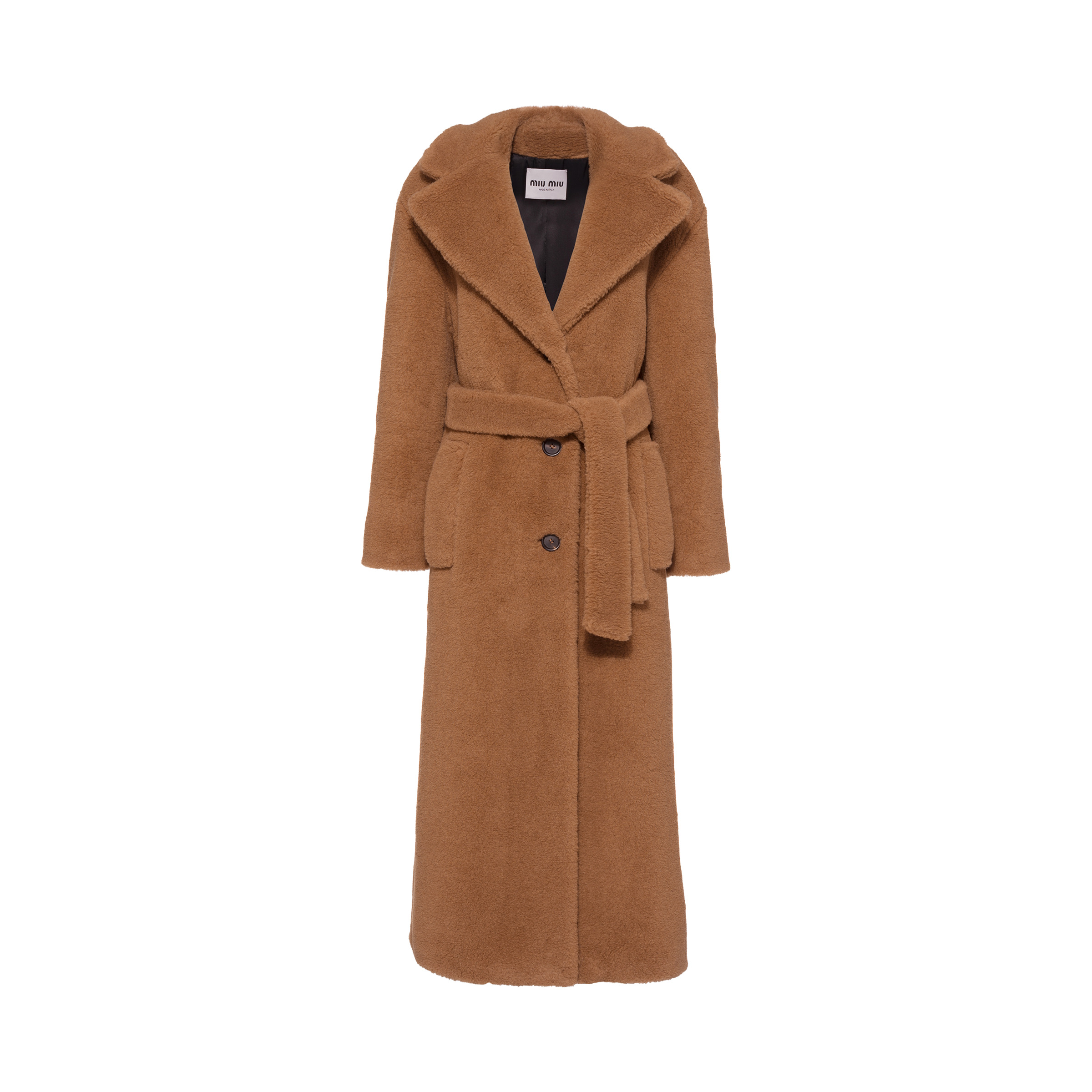 Single-breasted alpaca coat - 1