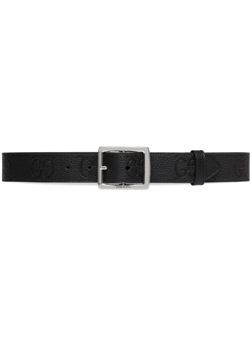 GG logo-debossed leather belt - 1