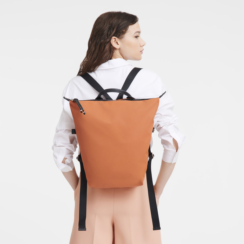 Longchamp Le Pliage Energy L Backpack Sienna - Recycled canvas outlook