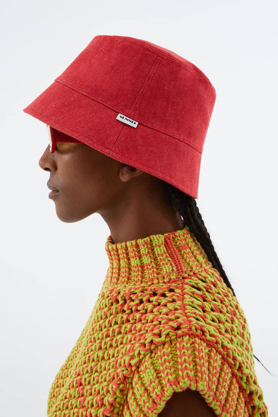 RED REVERSIBLE BUCKET HAT - 4