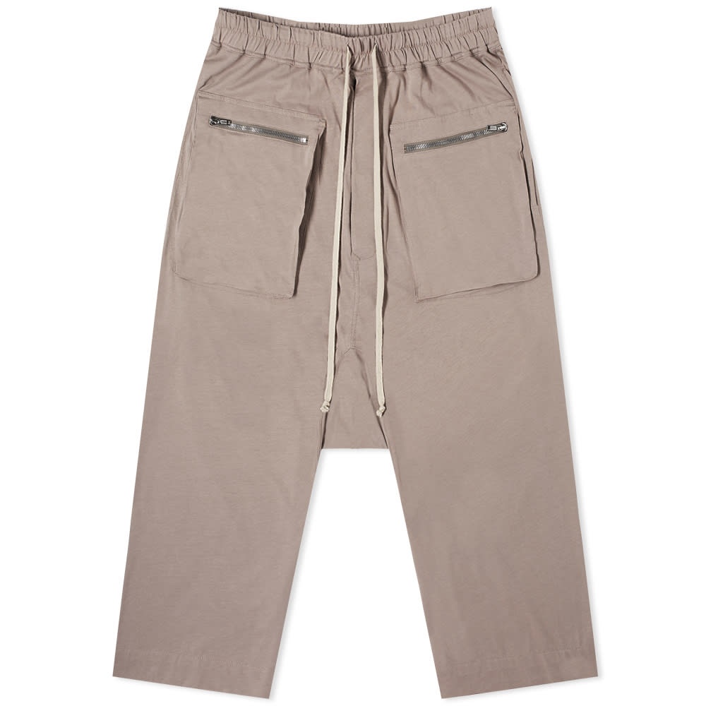 Rick Owens Cropped Drawstring Cargo Pant - 1