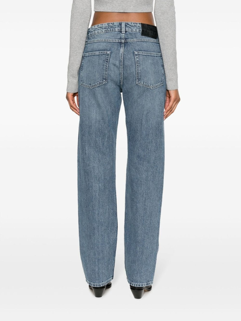 Linear mid-rise straight-leg jeans 4