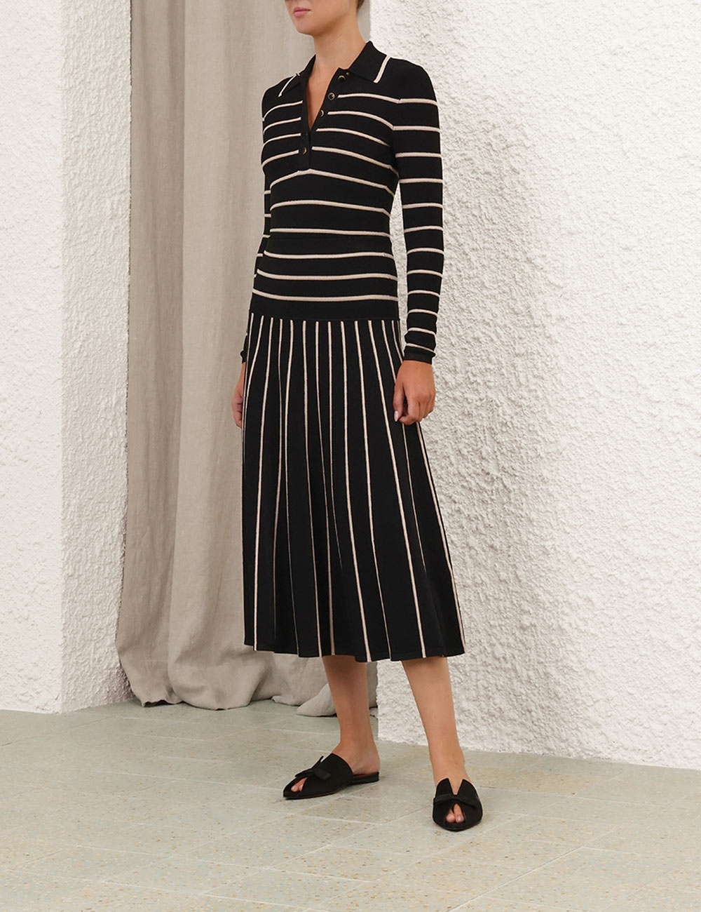 CRUSH STRIPE LONG SLEEVE POLO - 3