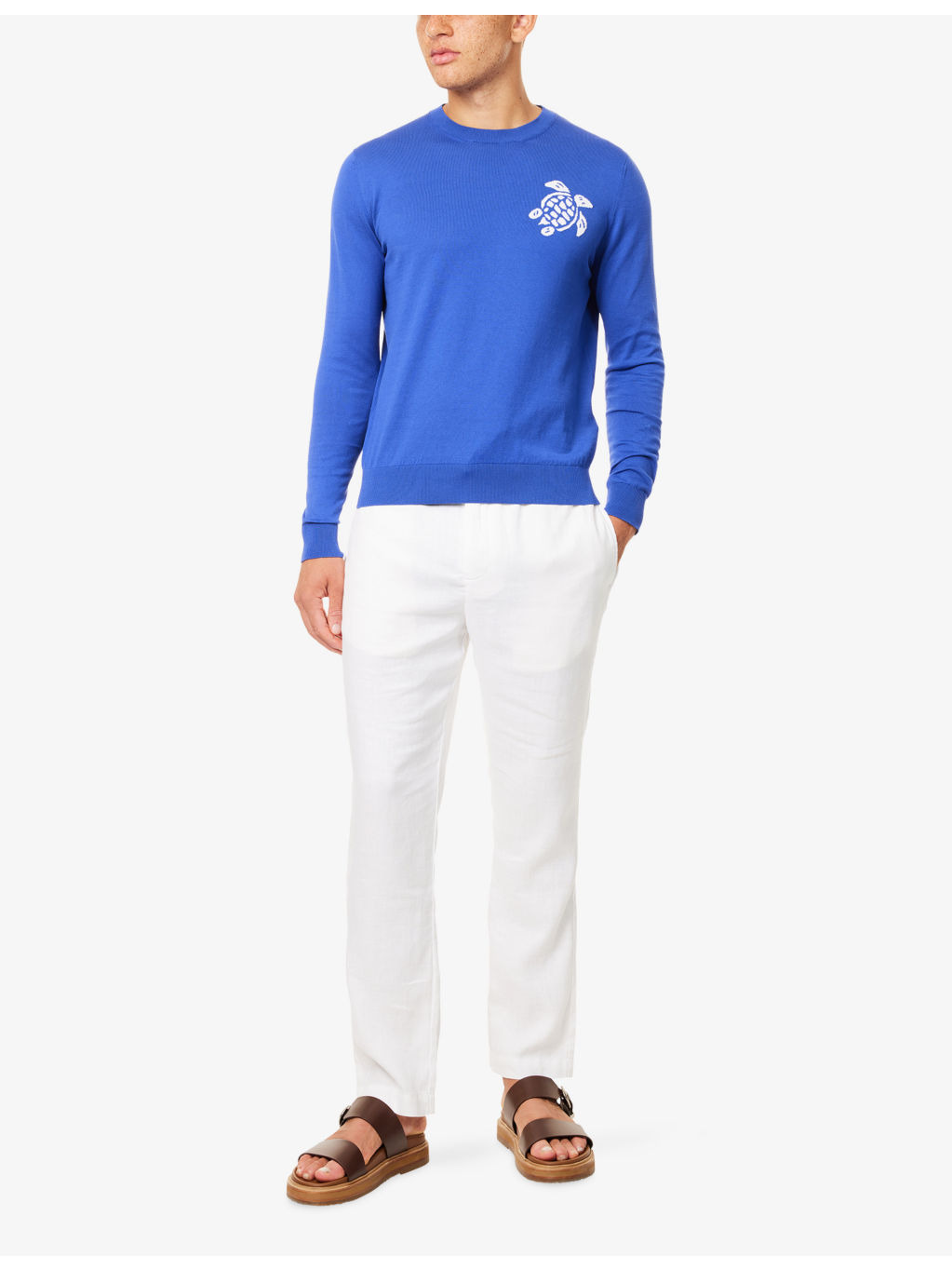 Rayol Intarsia Cotton Knitted Jumper - 2
