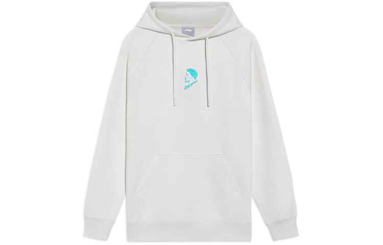 Li-Ning Sports Basketball Series Alphabet Printing Hoodie 'White Pink' AWDS103-2 - 2