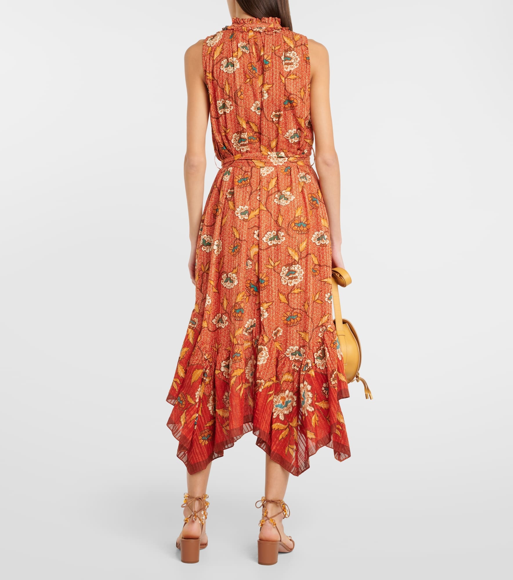 Beverly floral cotton-blend midi dress - 3