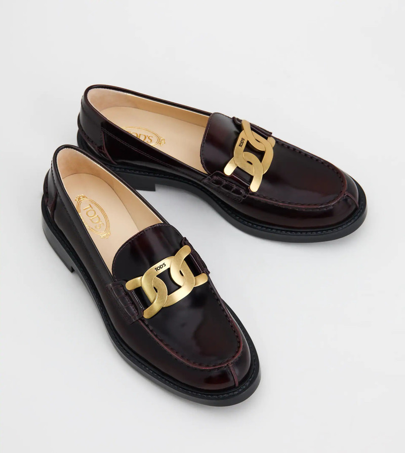 LOAFERS IN LEATHER - BURGUNDY 3
