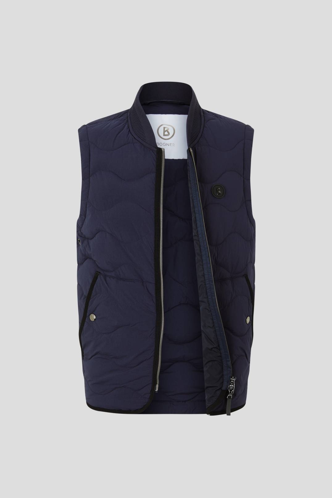 CLAY QUILTED WAISTCOAT IN NAVY BLUE - 5
