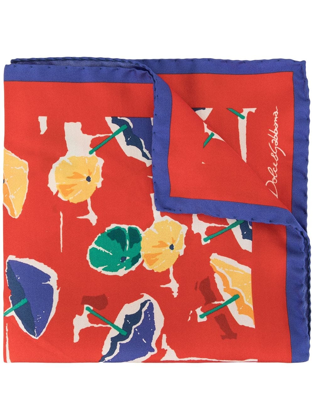 parasol print pocket handkerchief - 1