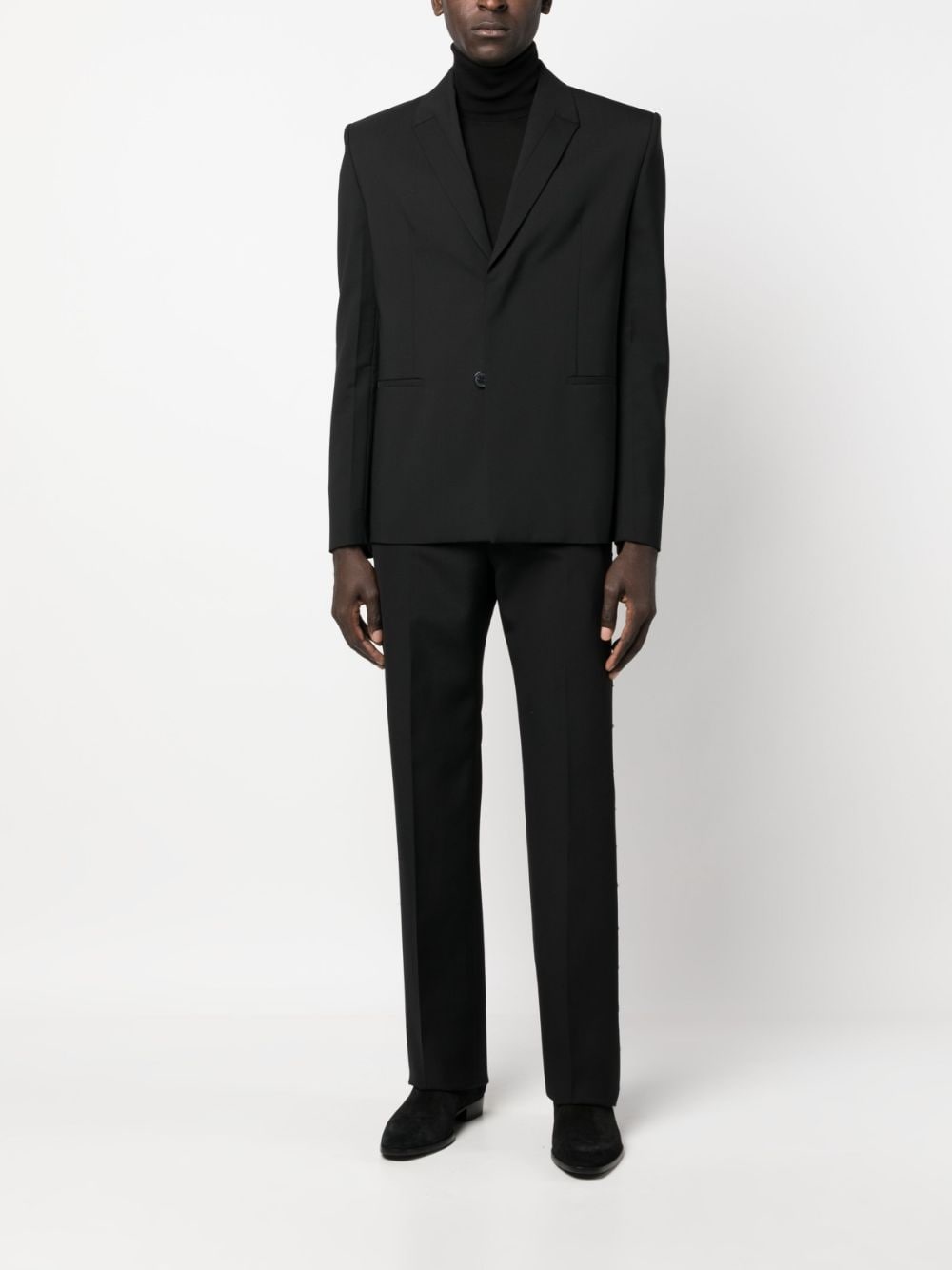 logo-tape tailored trousers - 2