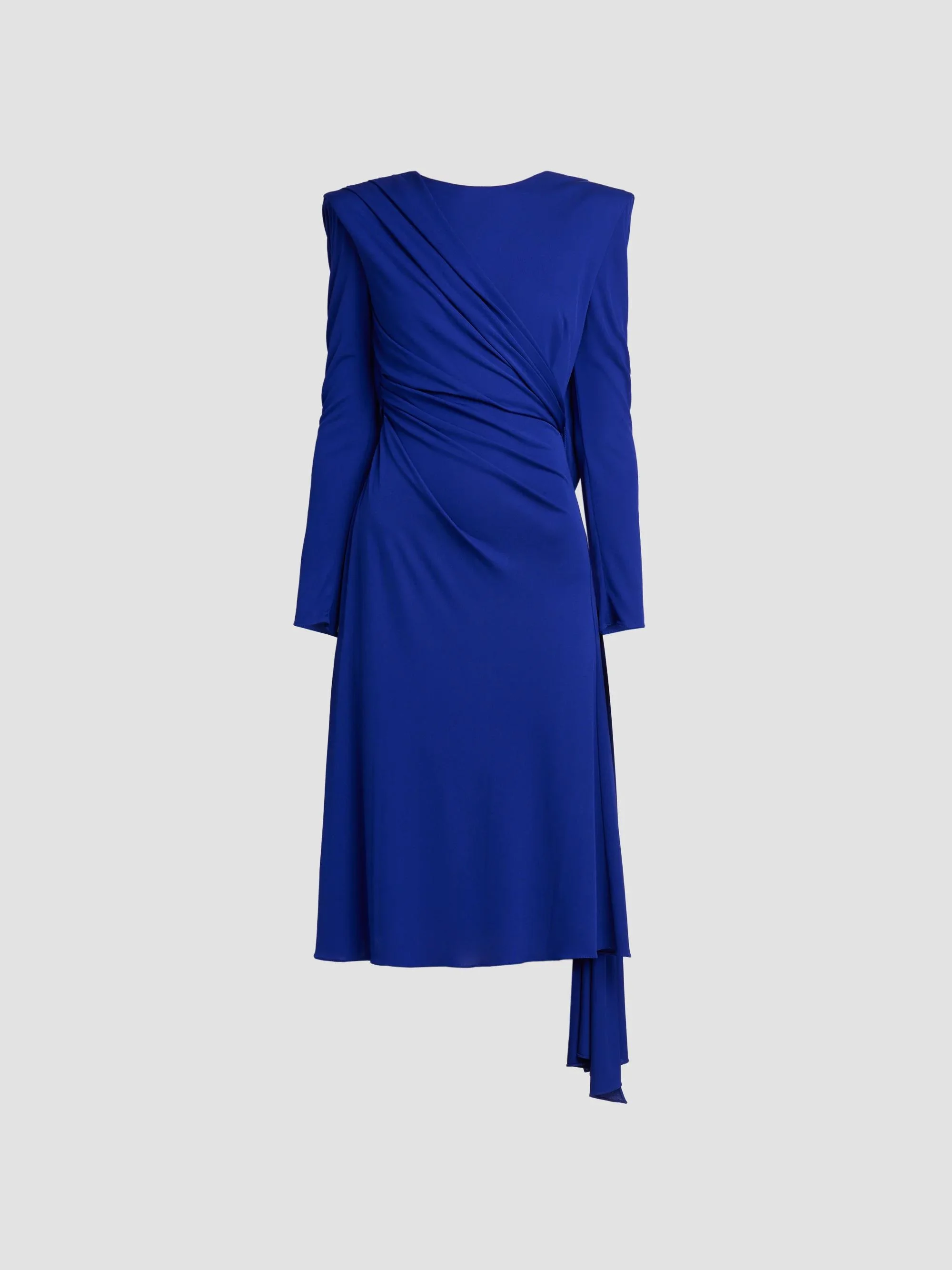 Women's Jersey Crêpe Cockail Dress - Bright Ink Blue - 1