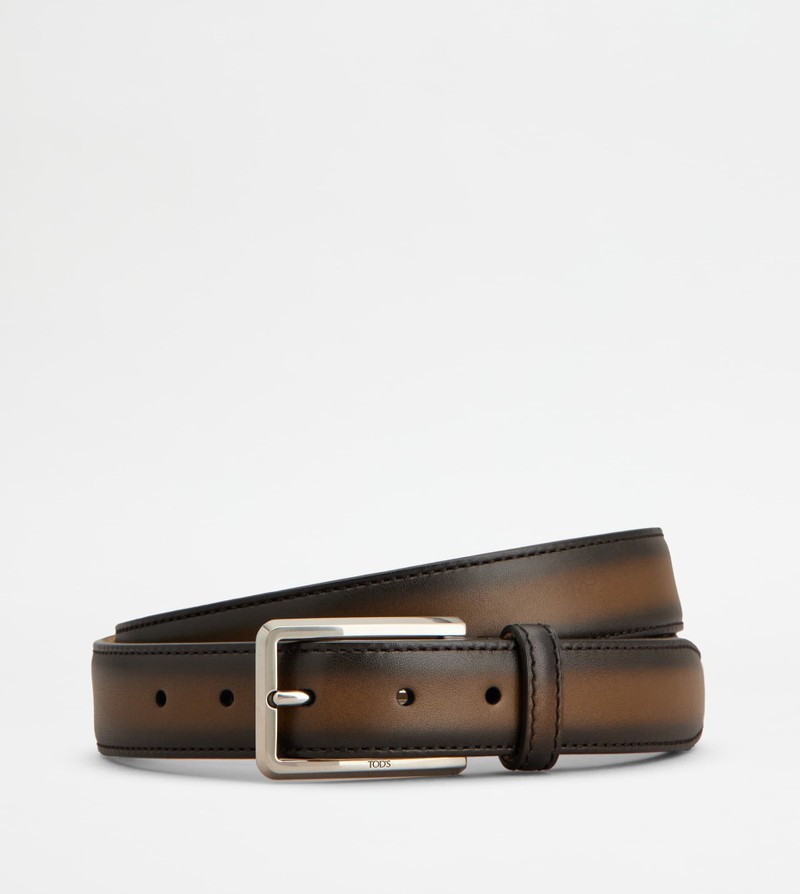 BELT IN LEATHER - BROWN 1